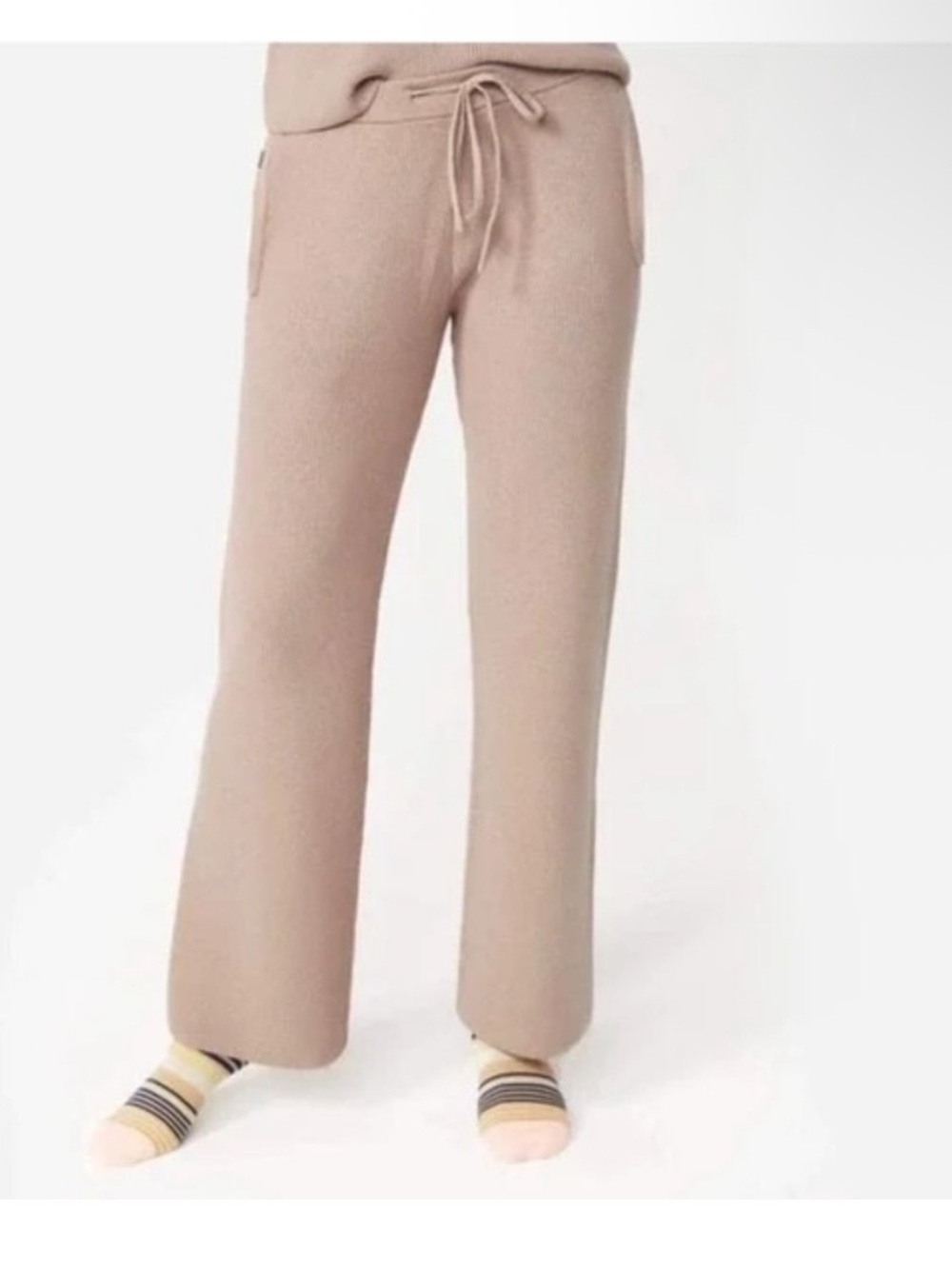 FIGS Brown ribbed lounge pants small